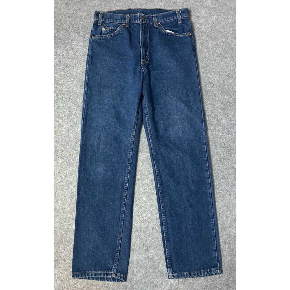 Vintage Levis 505 Jeans Mens 30x30 Orange Tab 90s Made In USA Dark Wash Straight